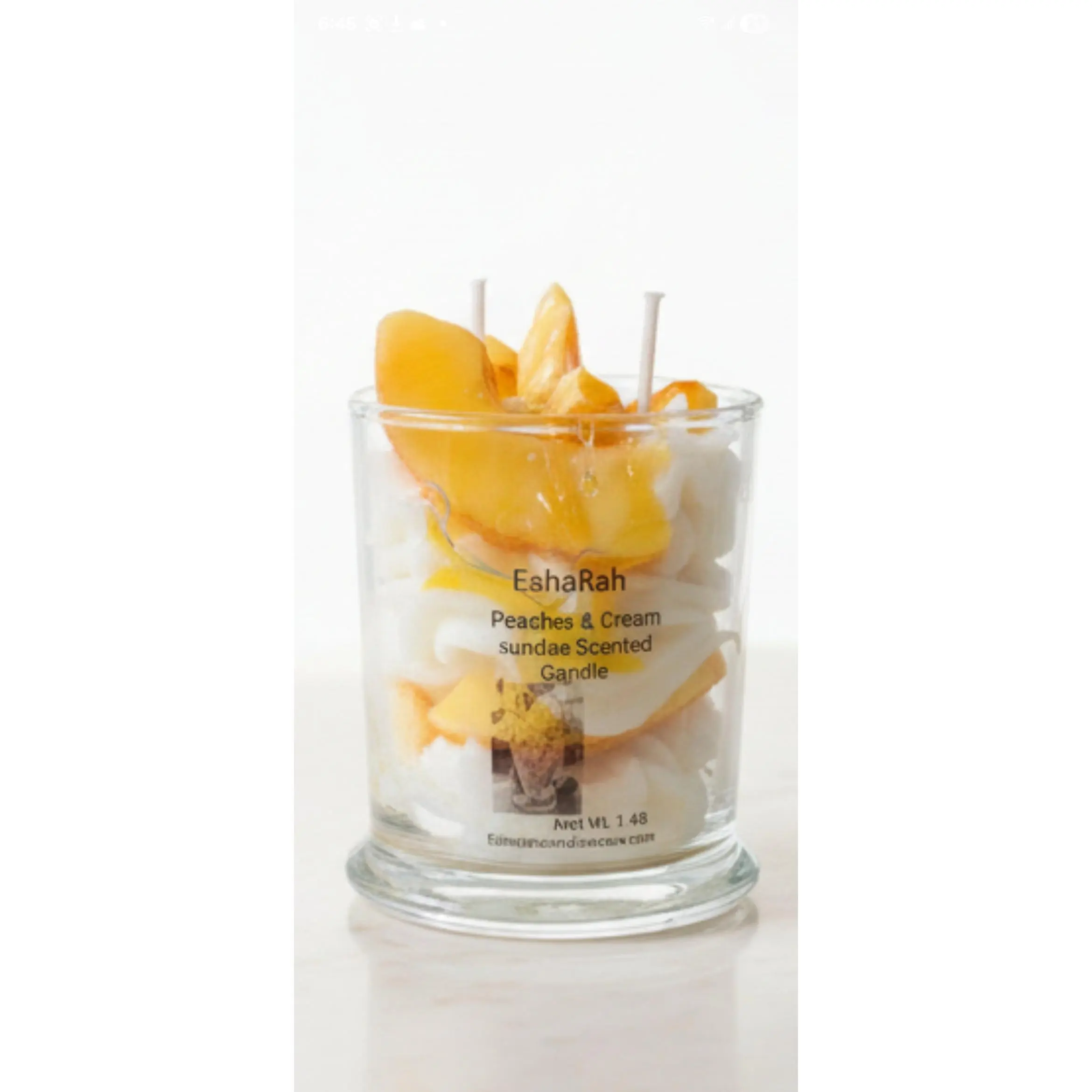 Peaches & Cream Sundae Scented Candle