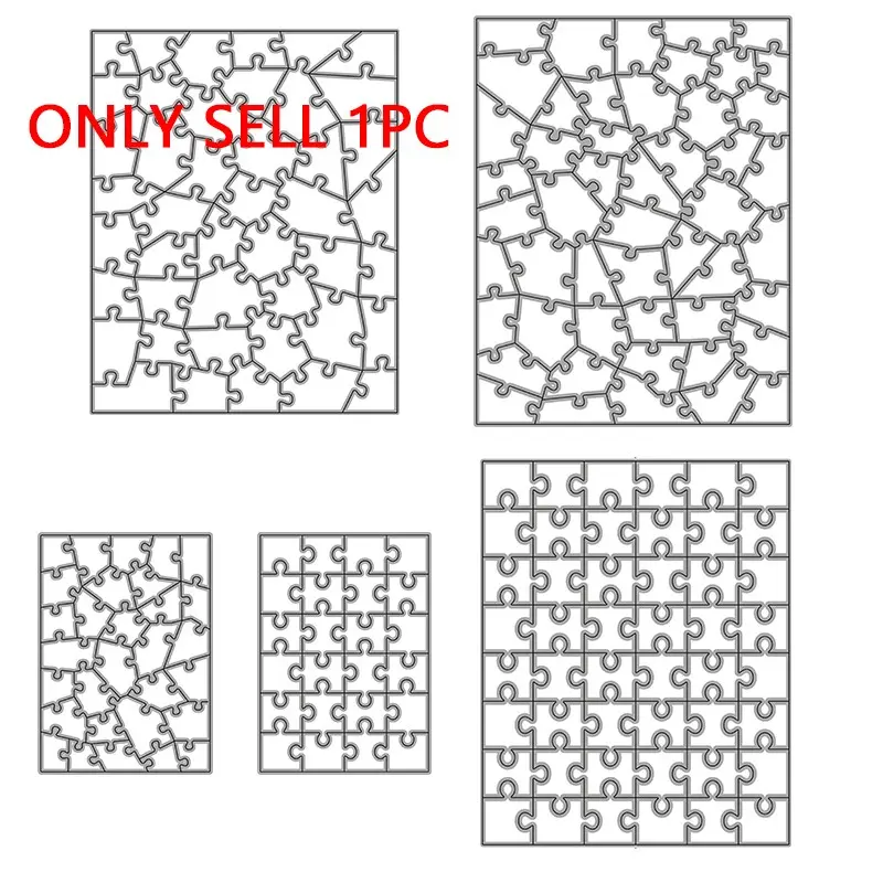 Rectangular Puzzle Frame Series Metal Die Cutting Mold, Precision Cutting, DIY Scrapbook Card Making, Paper Craft Supplies, Scrapbook Materials, Metal Cut Dies, Handmade Crafts