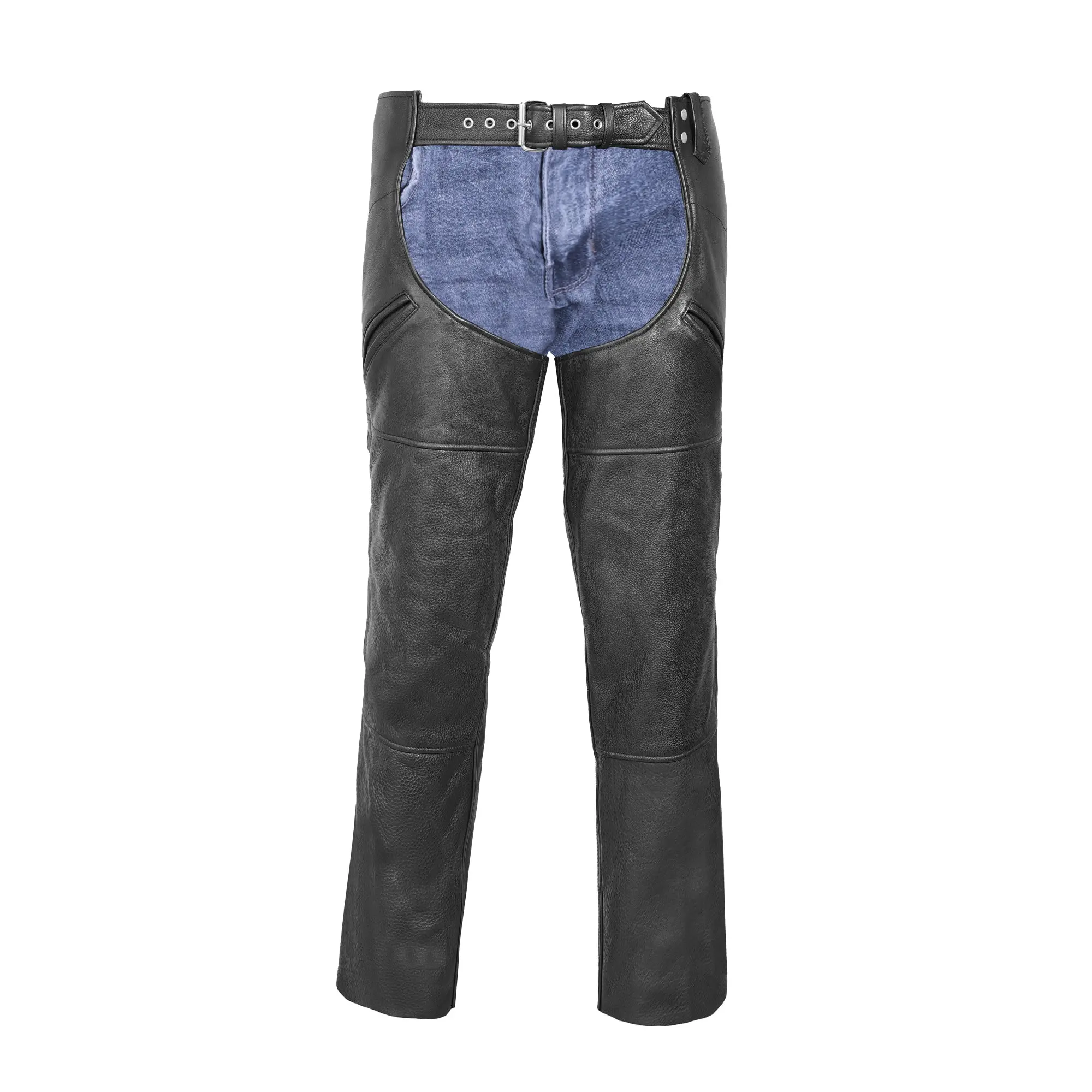 Rebel Streak Unisex Motorcycle Leather Chaps