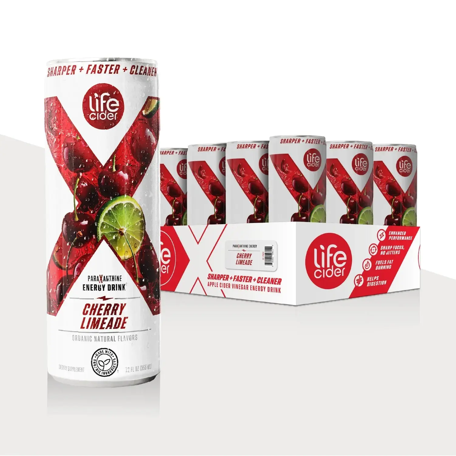 Life Cider X Energy Drink, Cherry Limeade, 12-Pack Life Cider X Energy Drink, Cherry Limeade, 12-Pack