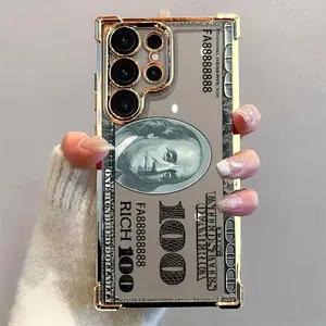 [Shockproof Money Case] Shockproof Transparent Soft Money Case |   Suitable for Galaxy S25 S24 S23 S22 S21 FE Ultra Plus 4G 5G Back Cover