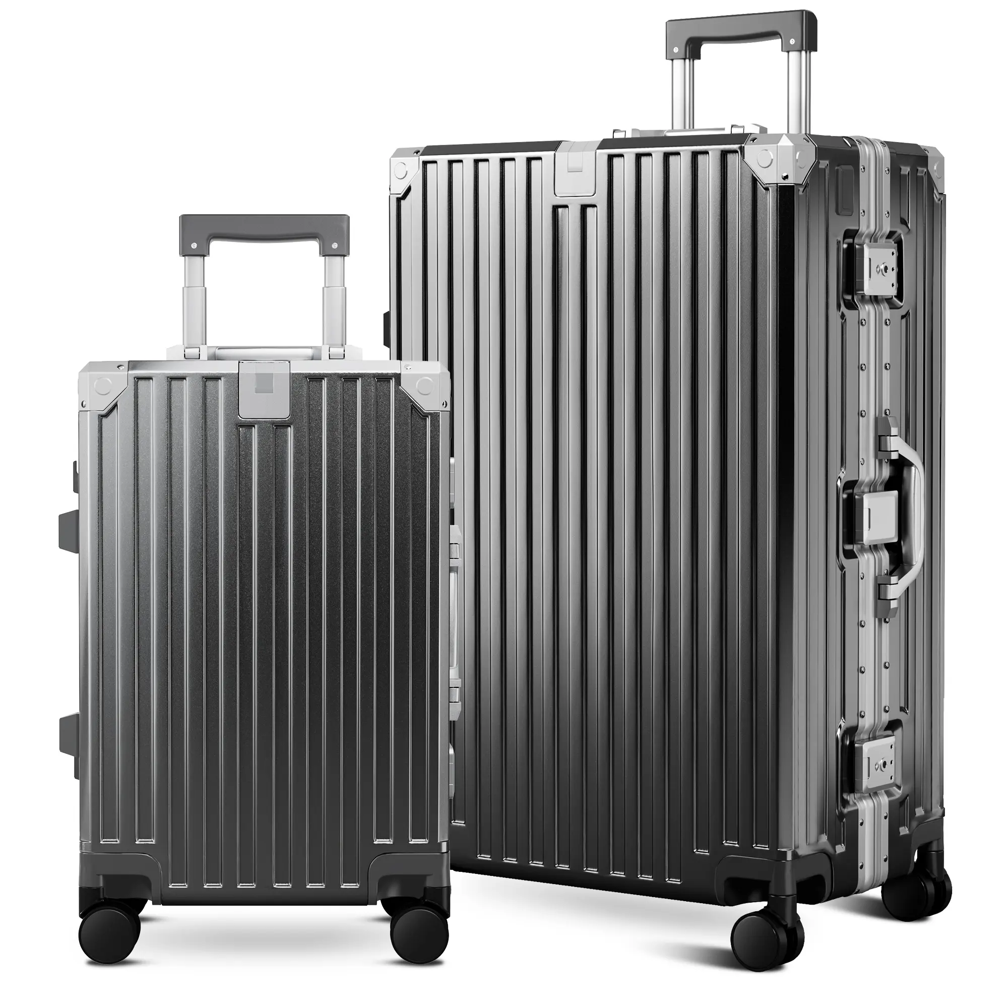 PHIVILLA 20/24/28 Inch Aluminum Frame Checked Luggage, Zipperless Suitcase | 3-layer PC Hard Shell Premium Protection with TSA Lock, USB Charging,Cup Holder and Spinner Wheels for Long Vacations, Back to School