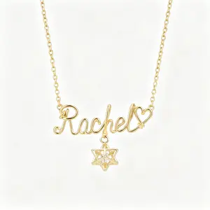Custom Name Necklace with Preserved Rose Gift Box
