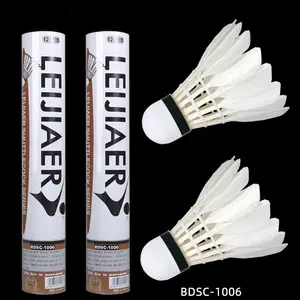 Durable Badminton Shuttlecocks, 6/12 Pack Goose Feather, Indoor Outdoor Training, Soft Wood Nylon, Family Entertainment, Long-Lasting