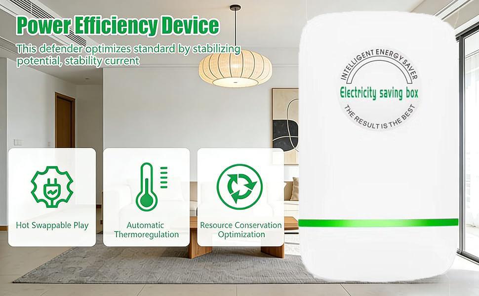 2026 New Upgraded Us Plug Power Saving Socket, 90-250V Wide Voltage Smart Energy Saver Device, Mini Size Durable Plug-In Voltage Regulator Adapter For Daily Household And Business Travel Usage.self care gift