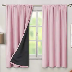 1pc Full Light Blocking Insulated, 99% UV Protection Polyester Fiber, Rod Pocket Hanging, No Bleach Plain Weave, Bedroom Art Theme, Easy Install Curtain
