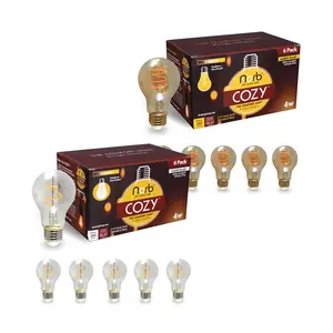 Norb Cozy A19 LED Bulb – Warm, Relaxing Light for Home & Wellness (6-Pack)