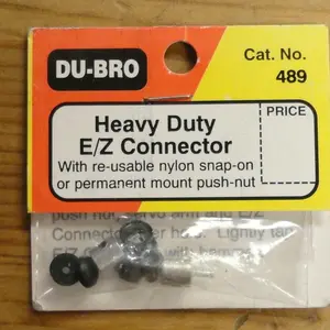Du-Bro Heavy Duty E-Z Connectors w/Reuseable Nylon Snap-On Push Nuts 2pc 2-56