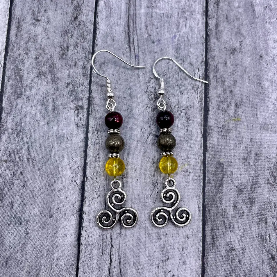 Celtic Goddess Inspired Dangly Earrings