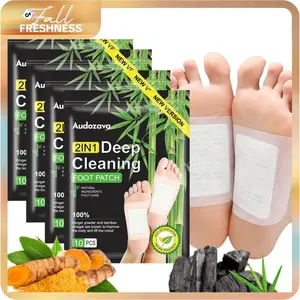 Foot Detox Patches with Bamboo Vinegar & Ginger, Natural Cleansing Foot Pads, Overnight Foot Care for Relaxation & Better Sleep