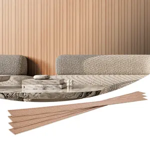 WPC Wood Slat Acoustic Wall Board Panels, 8 PCS 96x6-Inch Ash Wood Panels for Modern Living Room Decor & Wall Enhancement (Tools & Hardware), Wall Board Panel