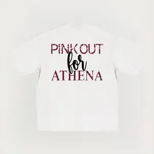 Pink Out For Athena T Shirt Justice For Athena Strand Memorial Shirt We Will Always Say Her Name Awareness Tee Support For Athena Strand Gift, Unisex Solid Color Cotton T-Shirt