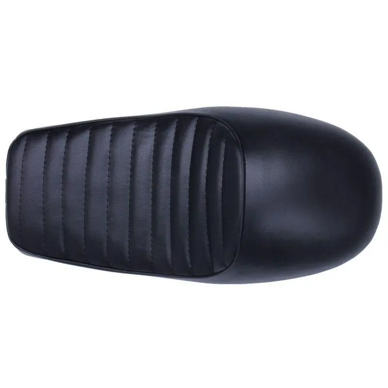 Motorcycle Retro Hump Seat - Vintage Cafe Racer Saddle with Scramble Style Flat Pan, Compatible with Honda CG125, CB350, CB400, CB500, CB750, SR400, XJ, XS, Flat Pan Seat