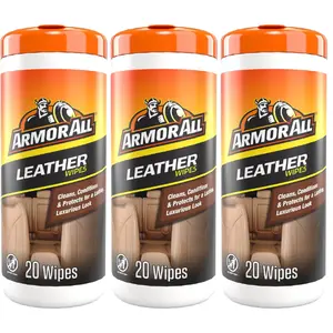 Armor All Interior Cleaner Car Leather Wipes by , For Cleaning Cars, Trucks and Motorcycles, 20 Count