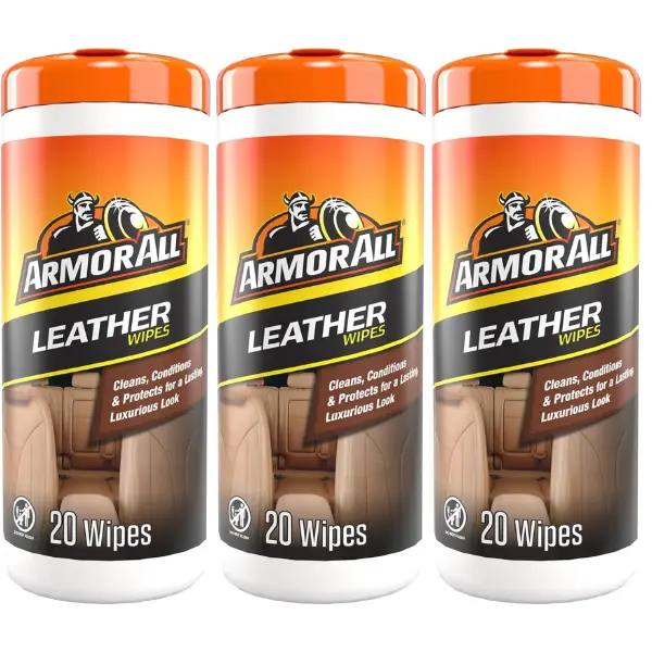 Armor All Interior Cleaner Car Leather Wipes by , For Cleaning Cars, Trucks and Motorcycles, 20 Count
