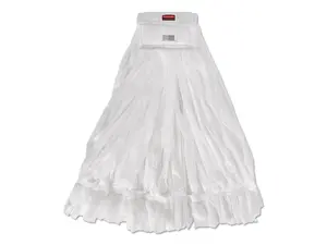 Disposable Mop, Nonwoven Fiber, #24, 5" Headband, White 2025507