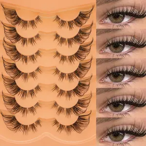 Slant Fly 2 Number Eyelash Patch, DIY False Eyelashes, Volumized False Eyelashes, D Curl Dense Style, 0.10mm Thickness, 16-18mm Length, Non-Flammable Liquid, No Ca Prop 65 Warning