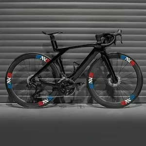 1SET Niche Wheel Racing Aesthetic Sticker (for road bike accessories/cycling decor gadgets) ENVE red-blue contrast logo texture design, fits passionate & hardcore cycling racing-style lovers' taste Decor sticker + niche cycling racing-style decor goods