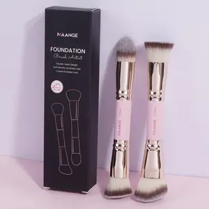 Maange Twin Head Makeup Brush Set, 2 Counts Makeup Tools for Traveling Gift for Women & Girl, Soft Bristles Makeup Accessories, Makeup, Cosmetics Kits, Makeup Brushes, Trending Products, Glam