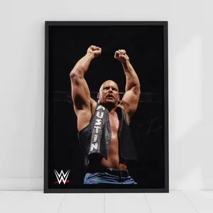 WWE Print - Stone Cold Steve Austin in Ring Poster Wrestling Wall Art #126