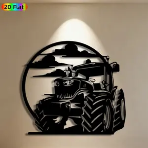 1pc Tractor Metal Wall Art,Tractor Statue Mural, Ideal Gift for New Year, Easter, Tractor Enthusiasts, Rust-Resistant Metal Wall Decor Wall Sculptures, Perfect for Farmhouse Wall & Garden Fence, Unique Home Decor