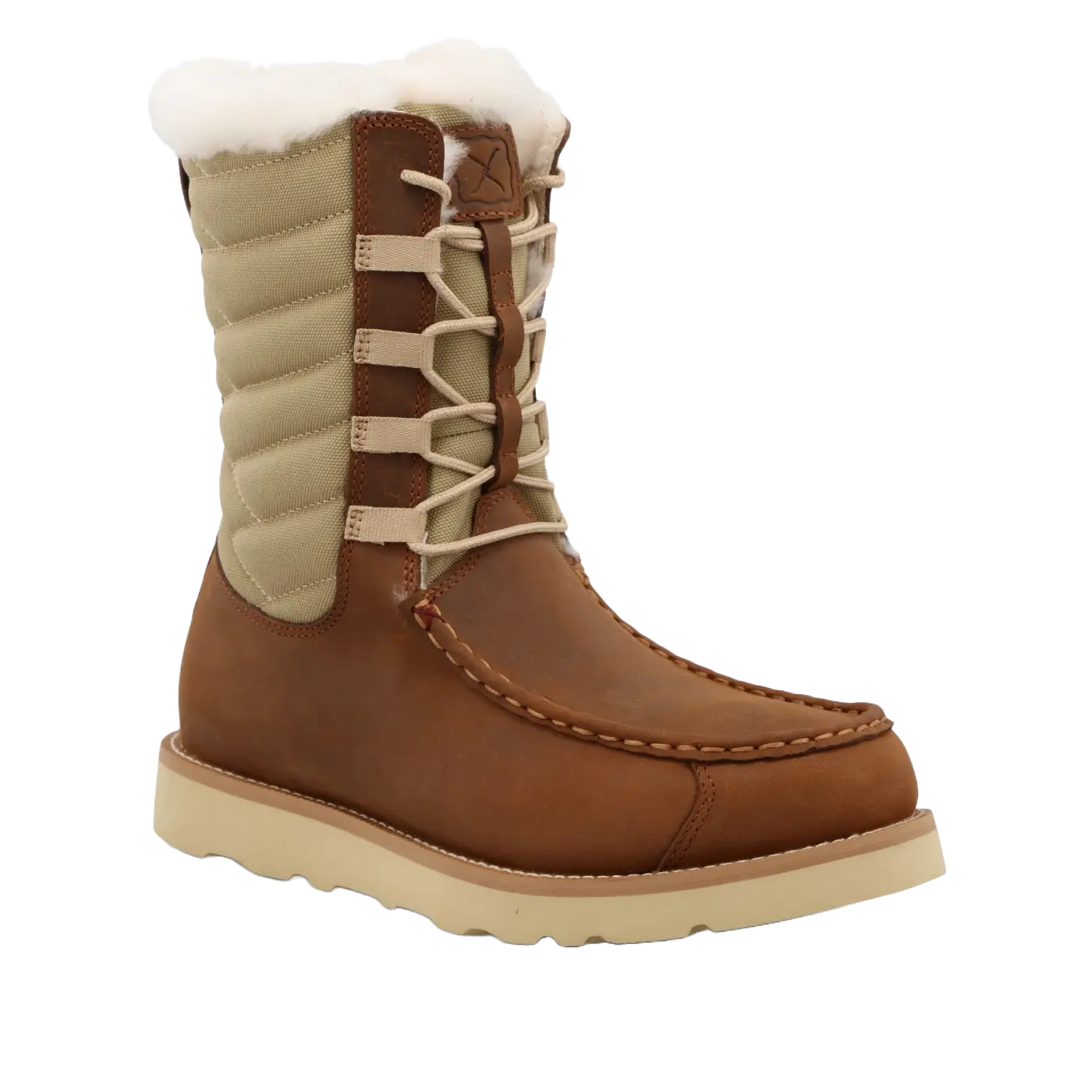 Twisted X Ladies 8" Wedge Sole Oiled Saddle and Tan Boot WCA0055