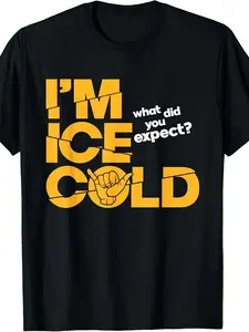 Men'S Alpha African Fraternity I'M Ice Cold 1906 Hand Sign T-Shirt Same Style for Men And Women  Summer Short-Sleeved Printed T-Shirt Pure 220G