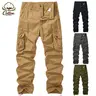 Men's Pure Cotton Washed Baggy Tapered Mid Waist Cargo Pants - Aesthetic, Distressed Texture, Button Detail, Pocket Design, All Seasons, Athletic, Suitable for Work & Casual - Menswear Bottoms