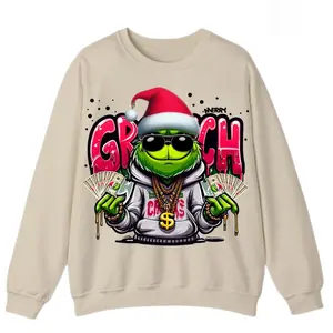 Merry Grinmas With Money Shirt, Sweatshirt, Hoodie, Retro Funny Christmas Graphic T-shirt, Funny Christmas Shirt, Meme Chirstmas Shirt, Trending Graphic Tee