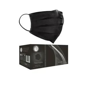 Black Surgical 3 Layer Disposable 20 Piece Face Mask