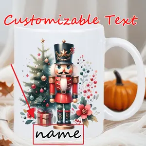 2026  Ceramic Coffee Mug Featuring Nutcracker Soldiers, Insulated And Reusable, Suitable for Hand Washing Only.an Ideal Choice for Birthdays, Holidays, Christmas, New Year, And Valentine'S Day, with Personalized Text, Making It a Perfect Gift for Family