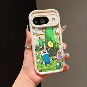 Funny Adventure Time Phone Case for Google Pixel 9/9a/8/8a/7/7a Pro/xl 5g, Anti-Fall Protective Soft Tpu Back Cover, Cartoon Design, Accessories
