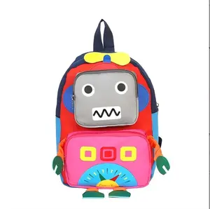 Creative schoolbag robot kindergarten backpack for boys and girls aged 3 - 6, Korean - style children's three - dimensional robot