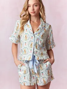 Easter Pajama Set, Rabbit Short Sleeve and Shorts