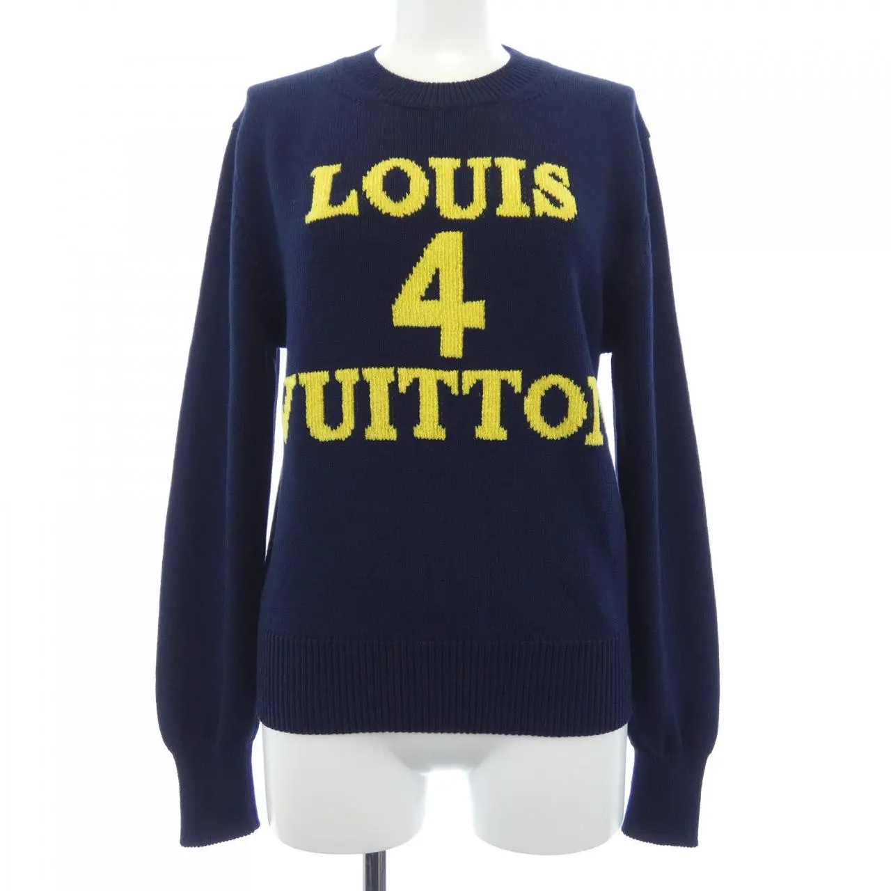 Pre-owned Louis Vuitton Cashmere Small Leather Goods Blend Knit Pullover