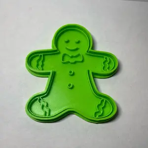 Christmas Cookie Cutter - Green Gingerbread Man Design for Festive Baking Perfect for Holiday Baking and Decoration