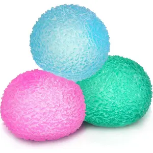 Crystal Mochi Squishy Ball - Soft TPR Fidget Toy for Stress Relief, Cute 1.6"/2.4" Desk Ornament (Party Gift for Home & Festive Supplies)