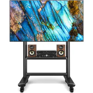 Rfiver Heavy Duty Mobile TV Stand for 50-92 Inch Large TVs up to 200lbs