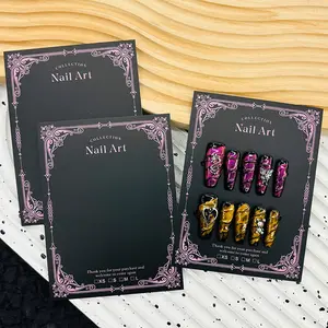 Style Nail Art Display Cards, Multi-Style Packaging Storage Back Card, Wearable Nail Paper Decorations, Fashion Nail Accessories