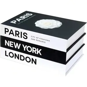 Decorative Books Coffee Table Decoration, 3 Pieces Fashion Books Room Decoration Aesthetics, Home Decoration, Stacked Books Decoration - Shelf, Entryway, Entryway Table, Fireplace Mantel Decoration