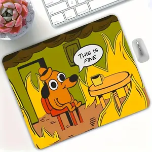 Humorous Cartoon Mouse Pad - Large Anti-Slip Rubber Gaming & Desk Mat with Thick Stitched Edges, Durable Office & Game Surface for Wireless Mice, Home Office & PC Gamers, Gaming Mouse Pad, Cartoon Illustration, Quality Construction