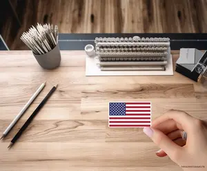 American Flag Sticker, United States Flag, USA Flag, Car Window Decal, Bumper Sticker, Water Bottle, Tumbler, Tablet, Laptop, Waterproof