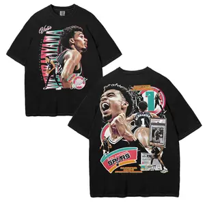 Wembanyama Vintage Shirt, Wemby MVP Shirt San Antonio Basketball Washed Tee, Game Day Oversized Sweatshirt