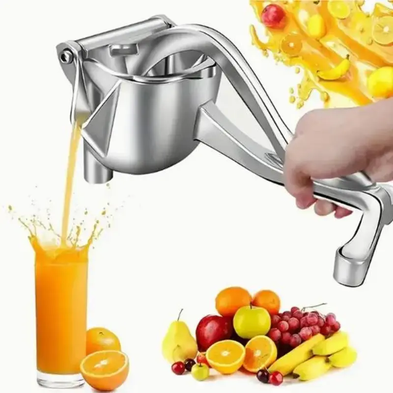 Aluminum Manual Hand Juicer Squeezer - Sturdy Detachable Kitchen Fruit Juicer with Ergonomic Grip for Efficient Extraction of Pomegranates, Citrus, Lemon, Compact Easy to Use & Clean