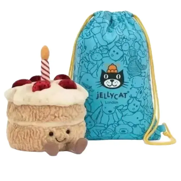 Jellycat Strawberry Cake Squishy Dumpling - Cute Cake Kawaii Stuffed Toy, Soft Plush Assorted Collectible Squishies, Kids' Huggable Doll for Toys & Hobbies