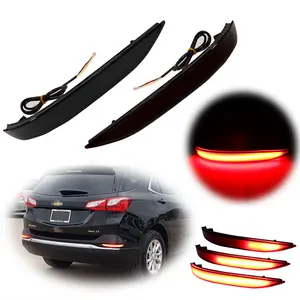 2PCS Smoke Lens LED Rear Bumper Reflector Tail Brake Lights For Chevrolet Equinox 2018 2019 2020 2021 2022 Replace OEM GM1184117, GM1185117, 84306358, 84306359