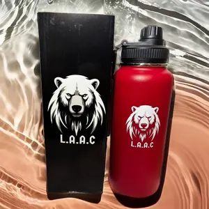 L.A.A.C   40 oz stainless steel tumblers, BPA-free, with double-wall insulation and a powder-coated (matte finish) surface featuring laser engraving. Keeps beverages hot or cold for hours. Bottle Drinkware Water Bottles Bottled Mug