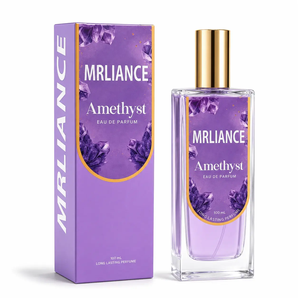 MRLIANCE Women's Amethyst 100ml Perfume with Tonka Bean & Cherry Blossom Notes, Elegant Long-Lasting Luxurious Scent, 100 ml Bottle for Everyday Use, Single Bottle Eau de Parfum