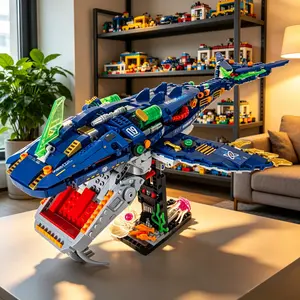 1114pcs Mechanical Whale Building Blocks Toy, Educational Construction Set, Fun Stem Activity Kit, Perfect Gift for Kids