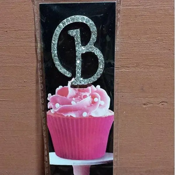 De Yi Enterprise 33016-B Cupcake Monogram Toppers - B